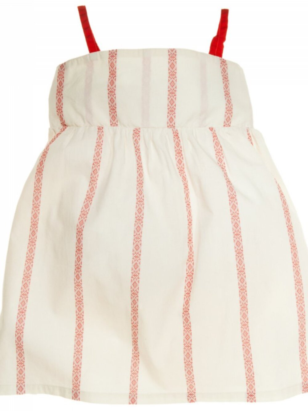 Polarn O. Pyret Folklore Stripe Top Soft White 6-8 Years